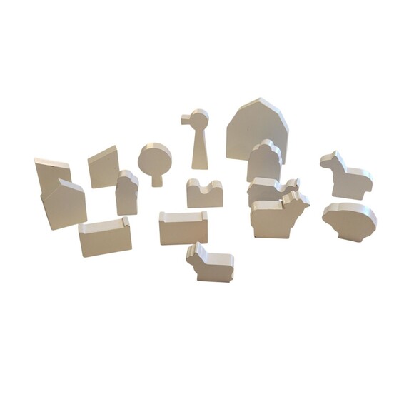 Melissa & Doug Wooden Farm Barn Animals Gate Figures 16 Pieces 4800 - Picture 2 of 8